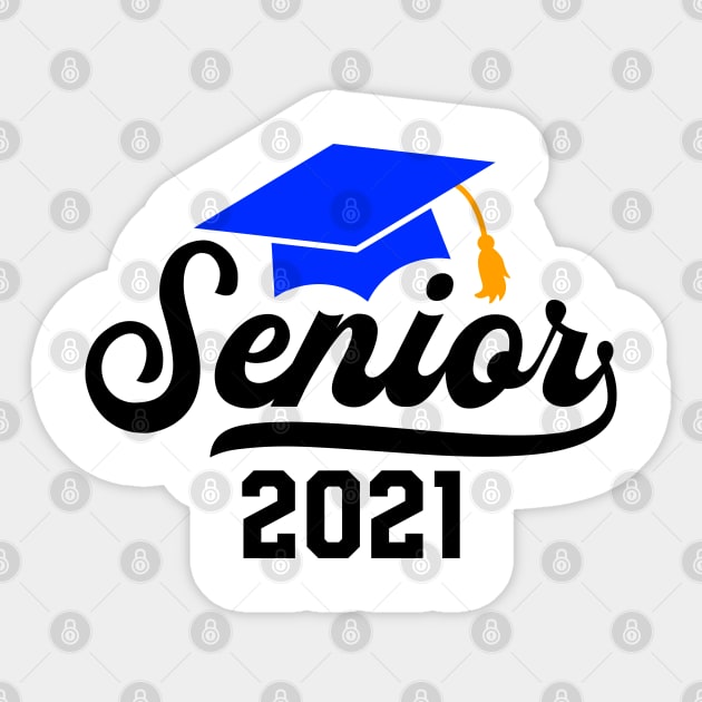 Senior 2021 Graduation T-Shirt Sticker by Hobbybox